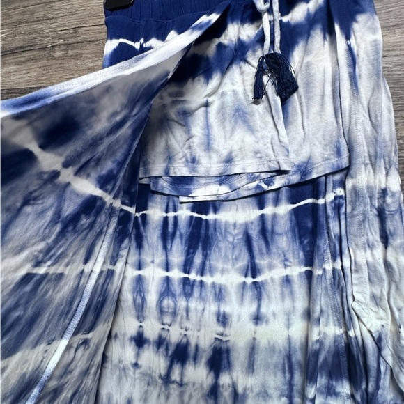 Justice Blue tie dye Asymmetrical Midi Skort Girls - Picture 5 of 5